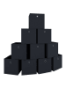 VCM  10er Set Faltbox Klappbox Boxas in Schwarz