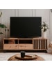 CALICOSY TV-Möbel LUBLIN in Helles Holz - (W) 138  x (H) 44  x (L) 40  cm