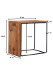 KADIMA DESIGN Massivholz Beistelltisch, Industrial-Style, 45x30x45 cm, Sofatisch