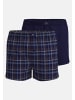 Bugatti Boxershort 2Er Pack Florenz in blau-dunkel-Karo
