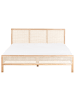 Beliani 2-tlg Doppelbett SALERNAS in Braun