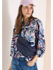 Cecil 3/4-Arm Bluse mit Multicolor Print in Blau