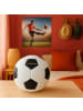 relaxdays Fußball Spardose in Schwarz/ Weiß - 15 cm