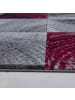 KADIMA DESIGN Teppich Kurzflor Waschbar Karo INN Strapazierfähig OEKO-TEX in Rot
