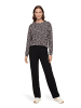 Betty Barclay Sweatpullover mit Rundhalsausschnitt in Schwarz/Beige