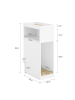 SoBuy Nachttisch in Mattweiß - (W) 35 x (H) 60 x (L) 20 cm