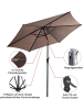 COSTWAY Sonnenschirm 270 cm in Braun