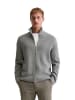 Marc O'Polo Zip-Strickjacke regular in Cloudy Grey Melange