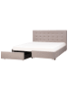 Beliani Doppelbett LA ROCHELLE in Grau/Schwarz - (W) 193 x (H) 109 x (L) 213 cm