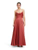 Vera Mont Abendkleid mit Wasserfallausschnitt in Bright Rust