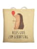 Mr. & Mrs. Panda Tasche Igel Luftballon mit Spruch in Gelb Pastell