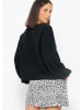 SASSYCLASSY Musselin Blusenjacke in schwarz