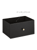 relaxdays Beistellschrank in Schwarz/ Gold - (B)46 x (H)55,5 x (T)33 cm