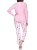NORMANN Langarm Schlafanzug Pyjama Übergröße Cupcake in rosa