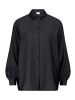 Vera Mont Satin-Bluse mit Kragen in Schwarz