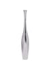 KADIMA DESIGN Große moderne Aluminium Blumenvase in Silber, 75 cm hoch, stilvoll