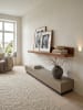 KADIMA DESIGN Wandregal MUMBAI Massiv-Holz Holzregal 140 cm Landhaus-Stil