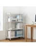 relaxdays Klappregal in Weiß - (B)71 x (H)159 x (T)34 cm