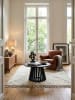 KADIMA DESIGN Couchtisch 60x60x41 cm Mango Massivholz Sofatisch Rund