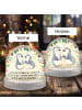 Mr. & Mrs. Panda Schneekugel Pinguine trösten mit Spruch in Naturpapier