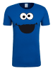 Logoshirt T-Shirt Krümmelmonster in blau