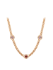 gaya Women Necklace in Rose Gold Red