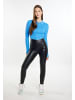 myMo Damen Cropped Strickjacke in Himmelblau