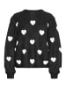 b. young BXMINYA HEART JUMPER - KNIT Relaxed fit in Off White Mix