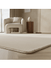 KADIMA DESIGN Teppich Kurzflor Waschbar Einfarbig ISAR Strapazierfähig OEKO-TEX in Creme