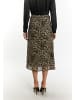 faina Damen Rock Mit Leoprint in Beige Leo