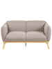 Beliani 2-Sitzer Sofa LJUNG in Braun - (W) 160 x (H) 82 cm