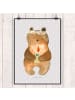 Mr. & Mrs. Panda Poster Bär Kommunion ohne Spruch in Grau Pastell