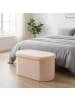 relaxdays Sitzbank in Beige - (B)76 x (H)38 x (T)38 cm