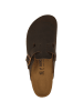 Birkenstock Clogs Boston Geöltes Nubukleder schmal in dunkelbraun
