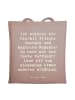 Mr. & Mrs. Panda Tote Bag Spruch Freude und Energie mit Spruch in Braun Pastell