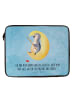Mr. & Mrs. Panda Laptop Tasche Pinguin Mond mit Spruch in Eisblau