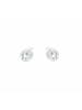 Adeliás Damen 585 Weißgold Ohrringe / Ohrstecker mit Zirkonia in silber
