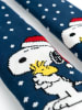 Snoopy Peanuts Snoopy Hüttensocken Haussocken Kuschelsocken Wintersocken in blau/weiß