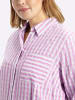 sheego 3/4-Arm-Bluse in orchidee-weiß-gestreift