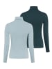 FLASHLIGHTS Rollkragenshirt in petrol + grau
