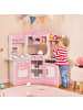 COSTWAY Kinderküche mit Zubehör in Rosa
