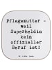 Mr. & Mrs. Panda Untersetzer Pflegemutter Superheldin mit Spruch in Weiß