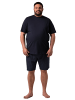 Men Plus Langer Schlafanzug in navy blau