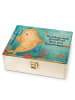 Mr. & Mrs. Panda Teedose Sternzeichen Wassermann Design mit Spruch in Weiß