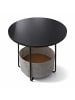 relaxdays Beistelltisch in Schwarz/ Dunkelgrau - (H)50 x Ø 45 cm
