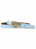 FRONHOFER Ledergürtel in Aqua