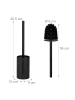 relaxdays Toilettenbürste in Schwarz - (B)9 x (H)40,5 x (T)10 cm