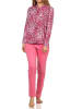 NORMANN Pyjama langarm Schlafanzug zum durchknöpfen Tupfen - 58127 in beere
