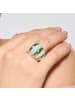 Luxenter Ring mit 18-karätiger Gelbgold-Finish und blauem Harz – Rawil