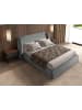 Angel Cerdá Bett 7145 in Dunkelgrau / Walnuss – (B)231 x (H)239 x (T)104 cm